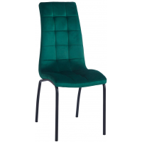Krzesło BLACK ciemny zielony Velvet / Stelaż czarny